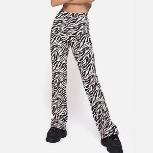 MOTEL ROCKS ZOVEN TROUSER IN 90'S ZEBRA BLACK AND WHITE